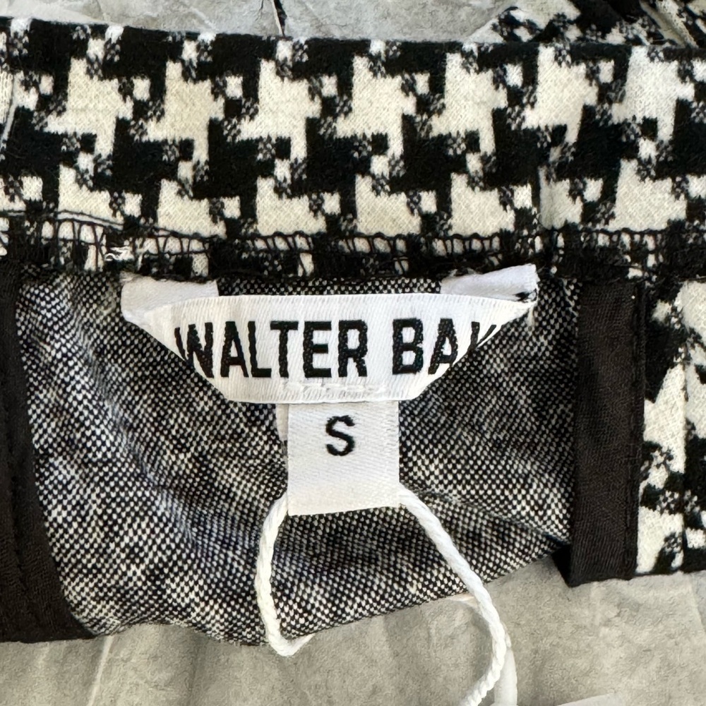 Walter Baker Houndstooth Bandeau Cropped Top black white size S NWT $118 - Picture 10 of 11